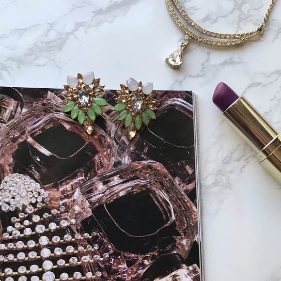 Jewelry - | Chantel Earring | multi color crystal statement